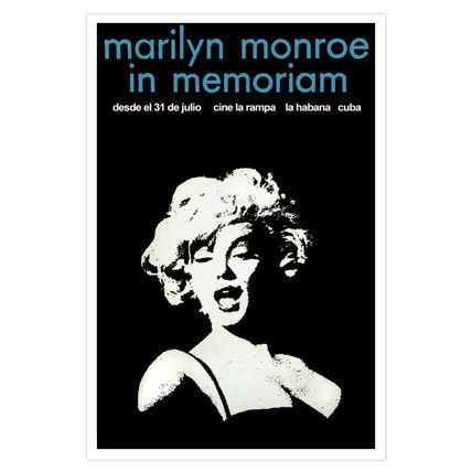 Spanish movie Poster"MARILYN MONROE"In memoriam.Film Noir decoration art.