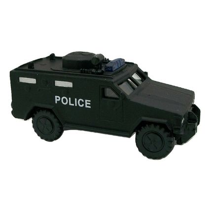 Police SWAT Truck Black Die Cast Metal Collectible Pencil Sharpener