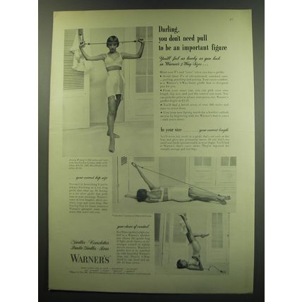 1949 Warner's Girdles, Corselettes, Pantie Girdles and Bras Advertisement