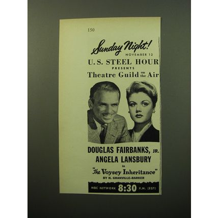 1950 U.S. Steel Hour Advertisement - Douglas Fairbanks, Jr., Angela Lansbury