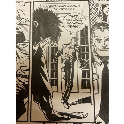 Batman: Blackgate Isle of Men #1 p5 (1998) Aparo Cataclysm Guard Beats Inmate