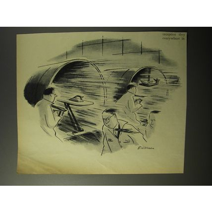 1953 Cartoon by Bernard Wiseman - Wind Tunnel Test