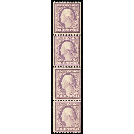 489, Mint NH Line Strip of Four Stamps Cat $90.00 - Stuart Katz