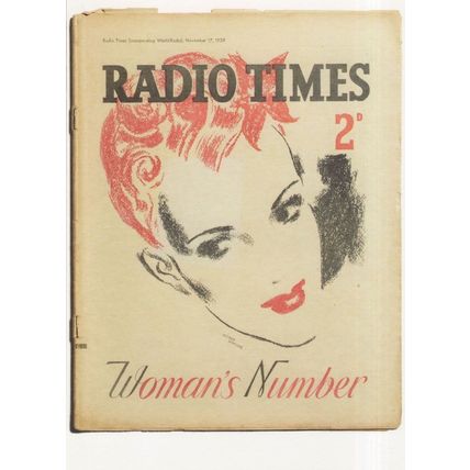 Radio Times Womans Number 28 in WW2 1939 Magazine Postcard
