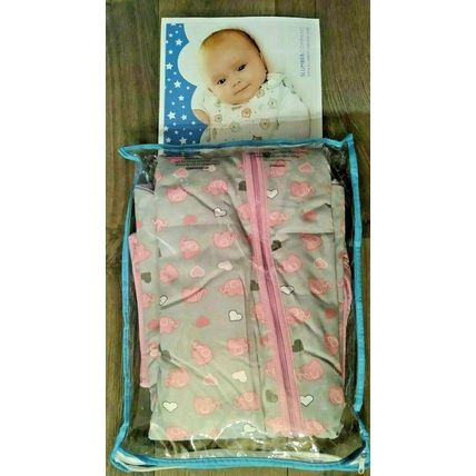 Slumbersac Pink Elephants/Grey/White Size 2. 6-18 months Adorable! - FAST SHIP!