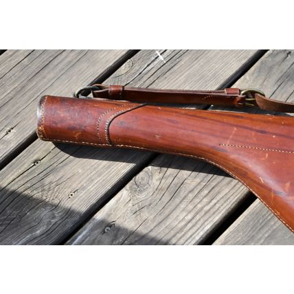 Antique Von Longerke & Detmold VL&D LEATHER TAKEDOWN RIFLE SHOTGUN CASE RARE W4B
