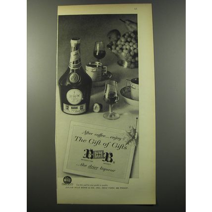 1955 Benedictine B&B Liqueur Ad - After coffee.. enjoy The Gift of gifts