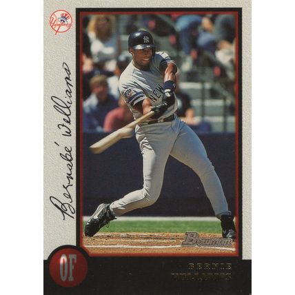Bernie Williams New York Yankees Printed Signed Baseball Trading Card