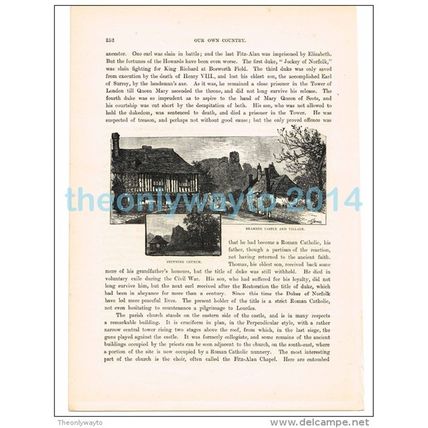 Steyning Church and Bramber Castle & Village, Sussex, England, Illustrationati