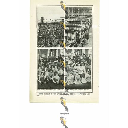 Child Labour, American Factory Life, USA, Book Illustration (Print), 1909