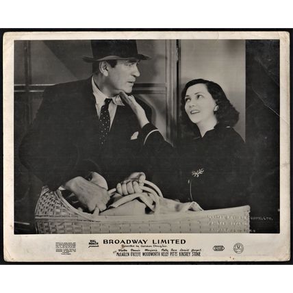 BROADWAY LIMITED 1941 Victor McLaglen, Marjorie Woodworth 7 10x8 LOBBY CARDS