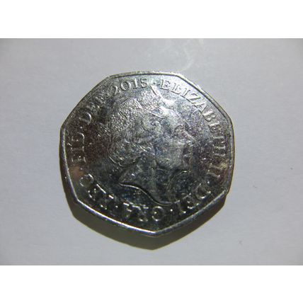 50p coin uk Shield of royal arms 2015