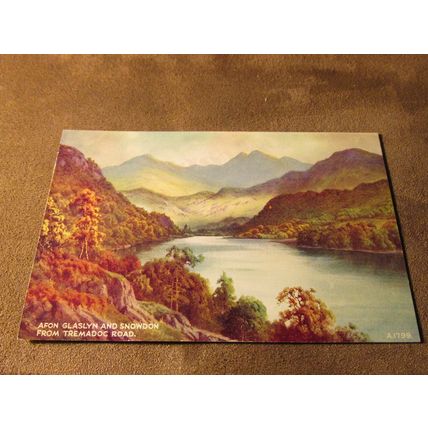 Valentines Postcard, Afon Glas & Snowdon - Artist E.H Thompson A1799