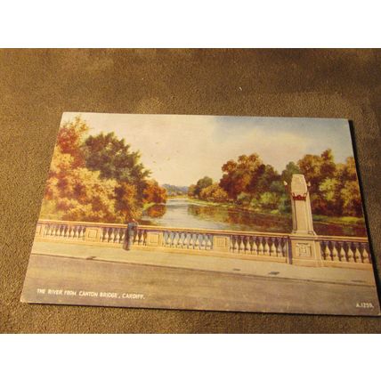 Valentines Postcard - Canton Bridge, Cardiff - Artist BFC Parr / A1259