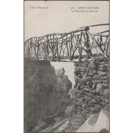 La Passerelle du Décollé, Saint-Lunaire, 1909 - Le Deley CPA ELD951