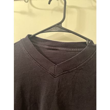 Men's Short Sleeve T-Shirt V Neck Black