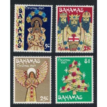 Bahamas Christmas Straw-work 4v 1980 MNH SG#573-576