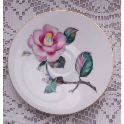 Beautiful Single Pink Rose Teacup & Saucer UCAGCO CHINA MADE IN OCCUPIED JAPAN
