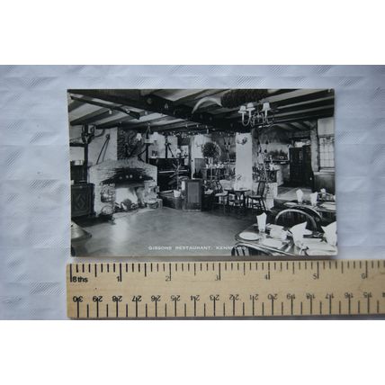 old Postcard Gissons Restaurant, Kennford, Devon, Interior view