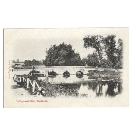 Hadleigh Bridge And River, Suffolk, Postcard.