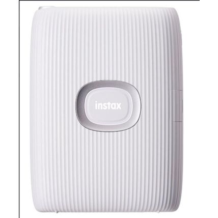 Fujifilm INSTAX Mini Link 2 Smartphone Printer Bundle + 10-Pack Film, Clay White