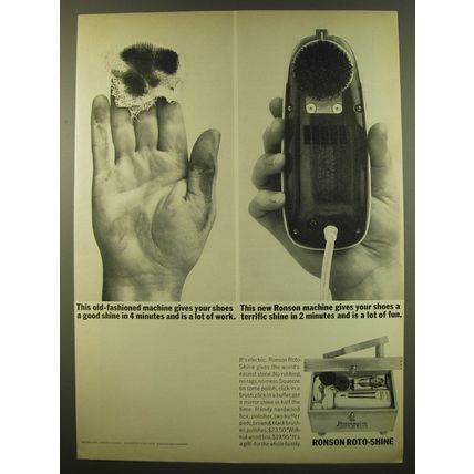 1961 Ronson Roto-Shine Advertisement - This old-fashioned machine