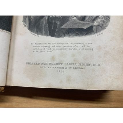 1833 WALTER SCOTT "ST RONAN'S WELL" WAVERLEY NOVELS SMALL ANTIQUE BOOK (P3)