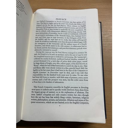 1959 "THE OXFORD COMPANION TO FRENCH LITERATURE" 1.3kg HARDBACK BOOK (P7)
