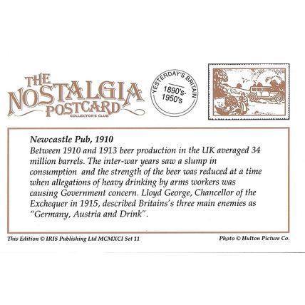 Postcard Newcastle Pub 1910 Public House Bar Drinker Beer Barrel Nostalgia