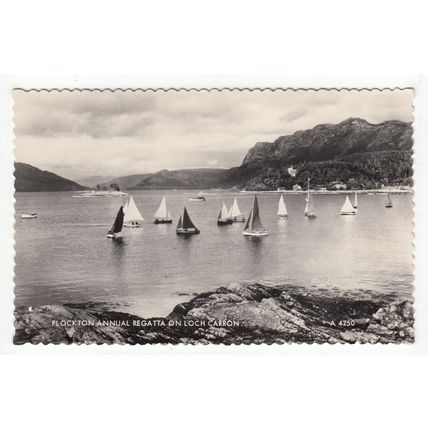 Plockton Annual Regatta on Loch Carron Postcard RP Ross-shire Scotland