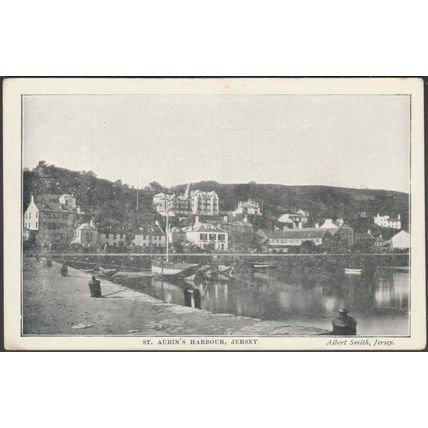 St Aubin's Harbour, Jersey, c.1905-10 - Albert Smith Advertising Postcard