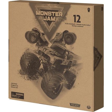 Monster Jam, Official 12-Pack of 1:64 Scale Die-Cast Monster Trucks for Boys and