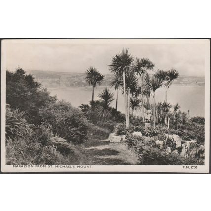 Marazion from St Michael's Mount, Cornwall, 1973 - Photochrom RP Postcard