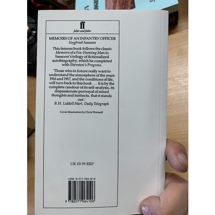 1997 SIEGFRIED SASSOON "MEMOIRS OF AN INFANTRY OFFICER" PAPERBACK BOOK (P2)