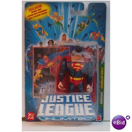 JUSTICE UNLIMITED SUPERMAN ' CYPER DEFENDERS ' action figure