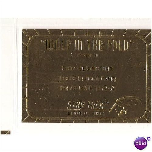 STAR TREK THE ORIGINAL SERIES 'GOLD PLAQUE' card #G36
