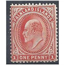 Falkland Islands 1904 SG44 1d Vermillion Mounted Mint .. .