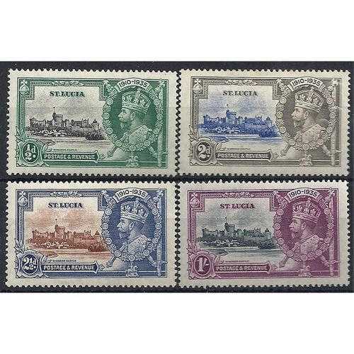 St Lucia 1935 Silver Jubilee Set SG109-112 Mounted Mint .. .