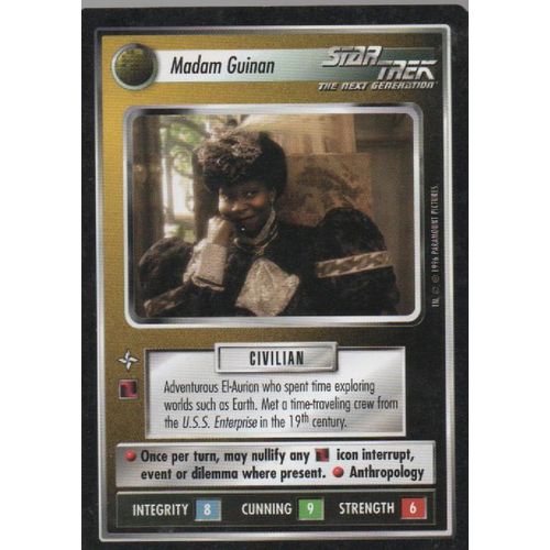 CCG - STAR TREK: Q-CONTINUUM - MADAM GUINAN (1996) RARE