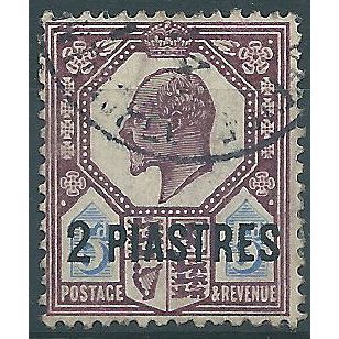 British Levant 1905 SG14 2pi on 5d Dull Purple & Ultramarine Fine Used....