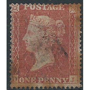1857 SG36 1d Rose-Red Wmk Large Crown Perf 16 (toned ELSE Fine Used)