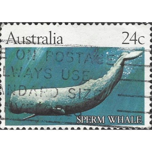 AUSTRALIA, MAMMAL, Sperm Whale, blue 1982, 24c, #7