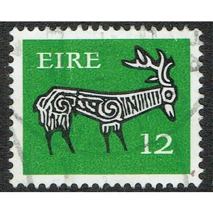 Ireland 1971 Decimal Currency 12p Black and Green SG355a FU