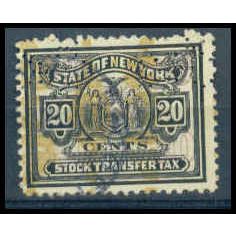 Used Revenue 20c N.Y. Stock Transfer Fine WA2784