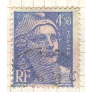 France Stamps 1947 - 4.50f blue "Marianne" - used