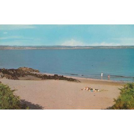 Mossyard Bay Nr Caravan Site Deserted Beach Chairs 1970s Scottish Postcard