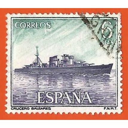 ESPAÑA. 1964. EDIFIL # 1611. MARINA ESPAÑOLA. CRUCERO "BALEARES"