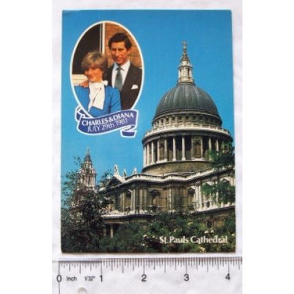 postcard Charles & Diana Marriage July 29th 1981