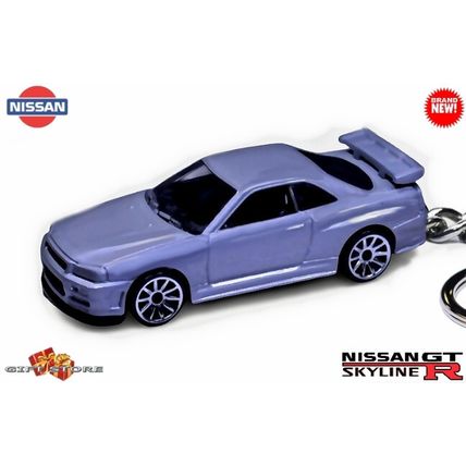 ULTRA RARE KEYCHAIN SILVER NISSAN SKYLINE GTR R34 PAUL WALKER