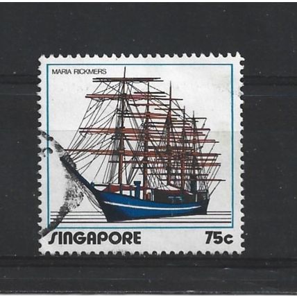Singapore.SG186 75c Maria Rickmers (barque).Fine Used.Jun25